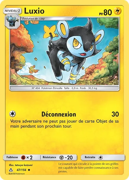 Luxio, carte Pokémon UPR 47 — extension Ultra-Prisme