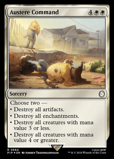 Commandement d'austérité, carte Magic PIP 684 — extension Fallout