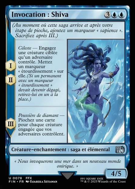 Invocation : Shiva, carte Magic FIN 78 — extension Final Fantasy