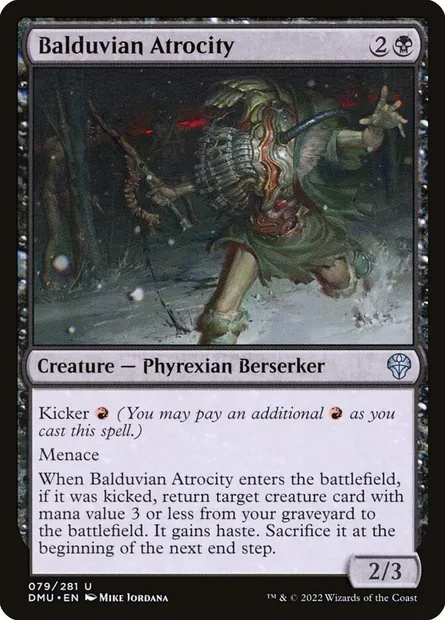 Balduvian Atrocity, Magic card DMU 79 — Dominaria United set