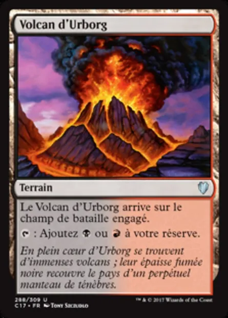 Volcan d'Urborg, carte Magic C17 288 — extension Commander 2017