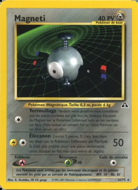 Magnéti, carte Pokémon ND 26 — extension Neo Discovery