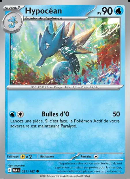 Hypocéan, carte Pokémon PAR 031 — extension Faille Paradoxe