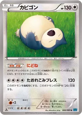 Snorlax, Pokémon card XY2 066 — Wild Blaze set
