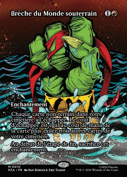 Brèche du Monde souterrain, carte Magic PZA 10 — extension Teenage Mutant Ninja Turtles Source Material