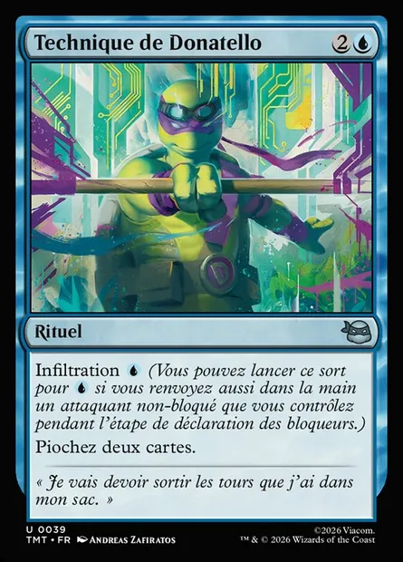 Technique de Donatello, carte Magic TMT 39 — extension Teenage Mutant Ninja Turtles