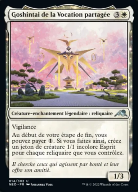 Goshintai de la Vocation partagée, carte Magic NEO 14 — extension Kamigawa: La Dynastie Néon