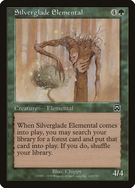 Silverglade Elemental, Magic card MMQ 269 — Mercadian Masques set