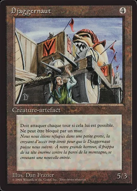 Djaggernaut, carte Magic FBB 259 — extension Foreign Black Border