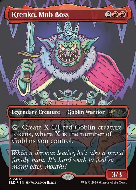 Krenko le caïd, carte Magic SLD 2407 — extension Secret Lair Drop