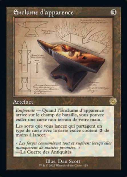Enclume d'apparence, carte Magic BRR 115 — extension The Brothers' War Retro Artifacts