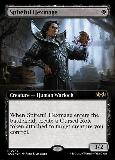 Spiteful Hexmage, Magic card WOE 343 — Wilds of Eldraine set