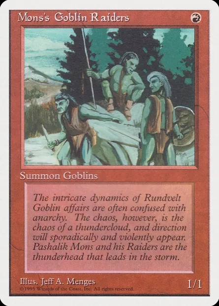 Mons's Goblin Raiders, Magic card RQS 34 — Rivals Quick Start Set set