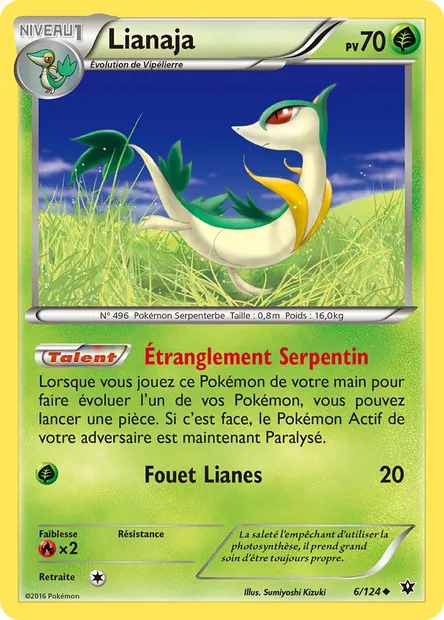 Lianaja, carte Pokémon FCO 6 — extension Impact des Destins