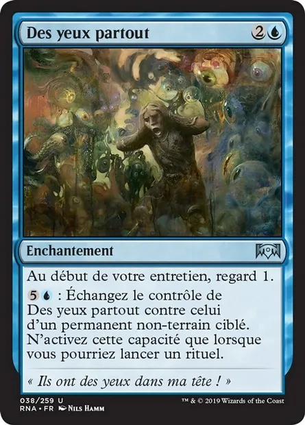 Des yeux partout, carte Magic RNA 38 — extension L'allégeance de Ravnica