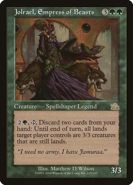 Jolrael, impératrice des bêtes, carte Magic PCY 115 — extension Prophétie