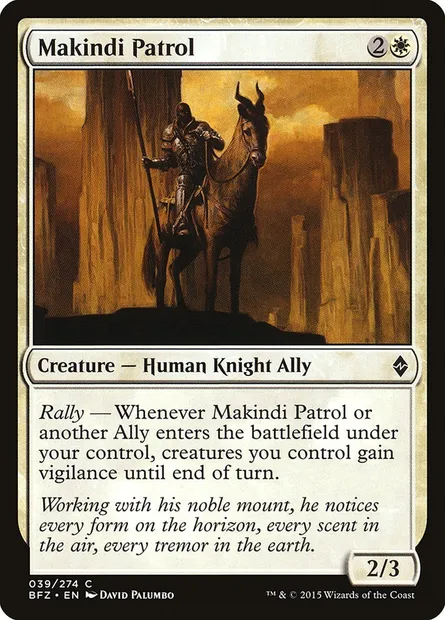Makindi Patrol, Magic card BFZ 39 — Battle for Zendikar set