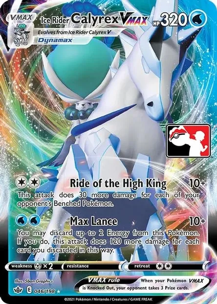 Ice Rider Calyrex VMAX, Pokémon card PPS 046 — Play! Pokémon Prize Pack Series set