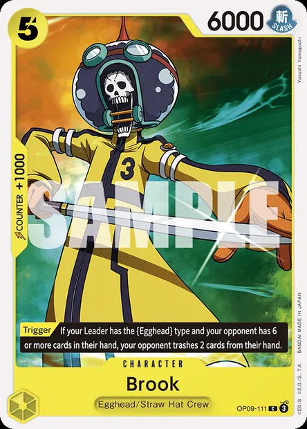 Brook, One Piece card OP09-111 — EMPERORS IN THE NEW WORLD set