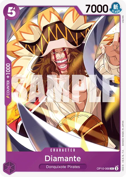 Diamante, One Piece card OP10-068 — ROYAL BLOOD set