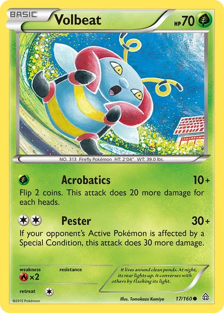 Volbeat, Pokémon card PRC 17 — Primal Clash set