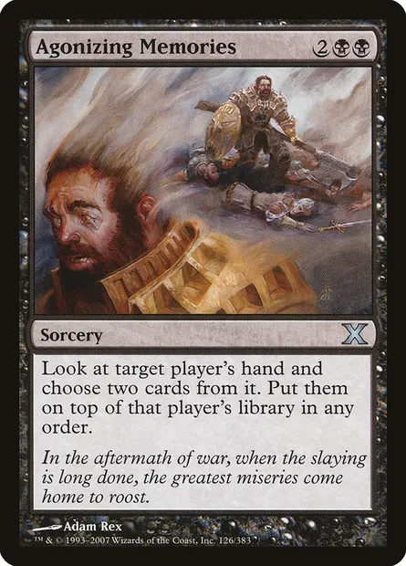Agonizing Memories, Magic card 10E 126 — Tenth Edition set