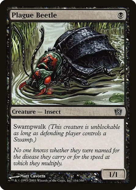 Plague Beetle, Magic card 8ED 154★ — Eighth Edition set
