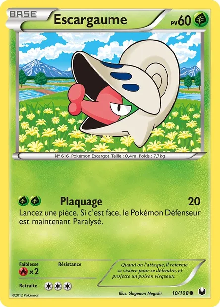 Escargaume, carte Pokémon DEX 10 — extension Explorateurs Obscurs