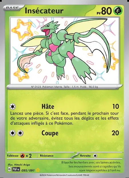Insécateur, carte Pokémon PAF 095 — extension Destinées de Paldea