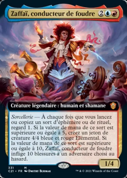 Zaffaï, conducteur de foudre, carte Magic C21 331 — extension Commander 2021