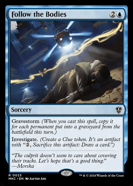 Follow the Bodies, Magic card MKC 23 — Murders at Karlov Manor Commander set
