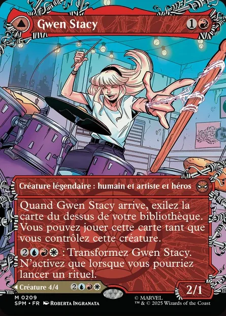 Gwen Stacy // Ghost-Spider, carte Magic SPM 209 — extension Marvel's Spider-Man