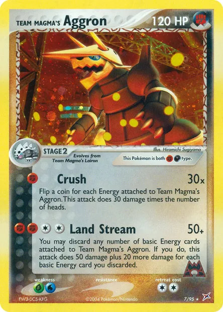 Team Magma's Aggron, Pokémon card MA 7 — Team Magma vs Team Aqua set