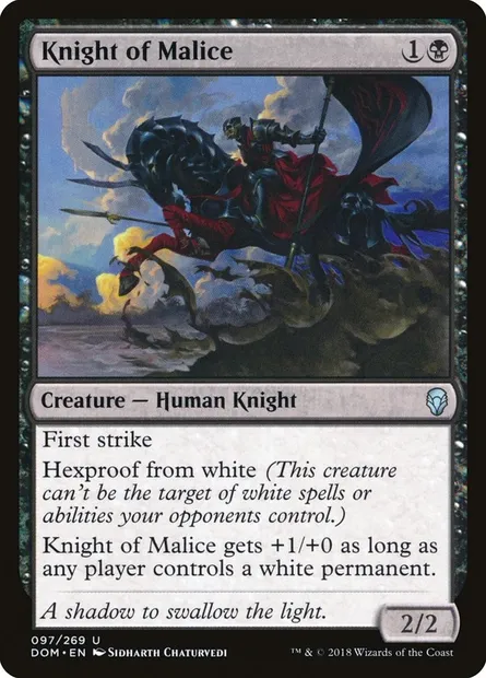 Knight of Malice, Magic card DOM 97 — Dominaria set