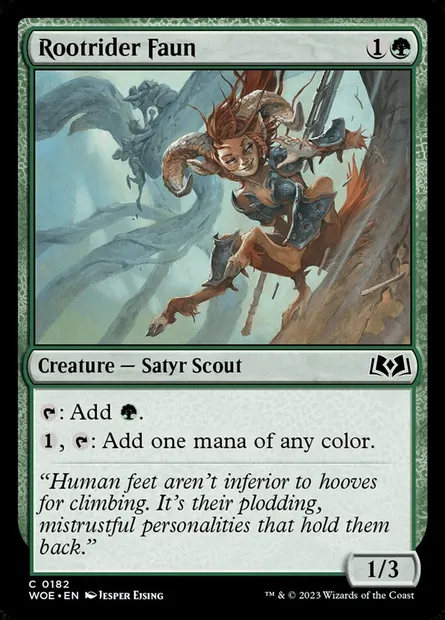 Rootrider Faun, Magic card WOE 182 — Wilds of Eldraine set