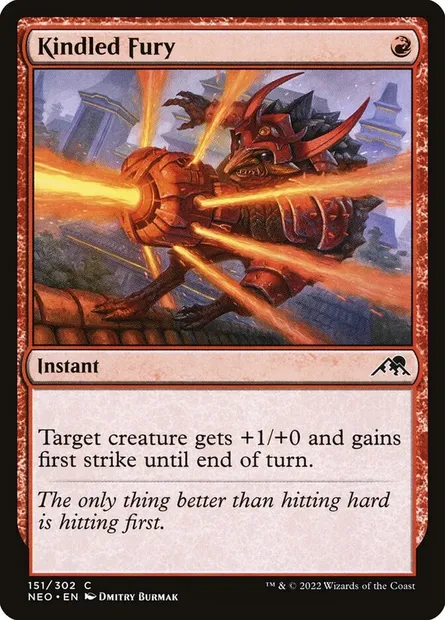 Kindled Fury, Magic card NEO 151 — Kamigawa: Neon Dynasty set