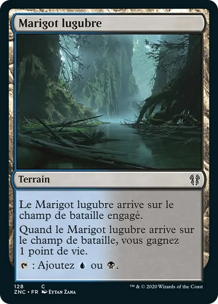 Marigot lugubre, carte Magic ZNC 128 — extension Zendikar Rising Commander