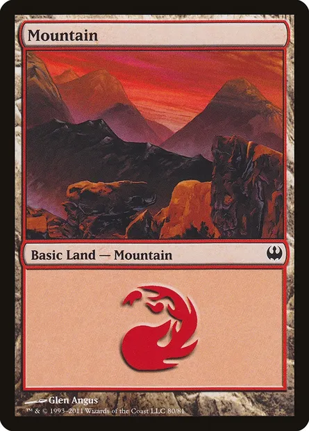 Mountain, Magic card DDG 80 — Duel Decks: Knights vs. Dragons set