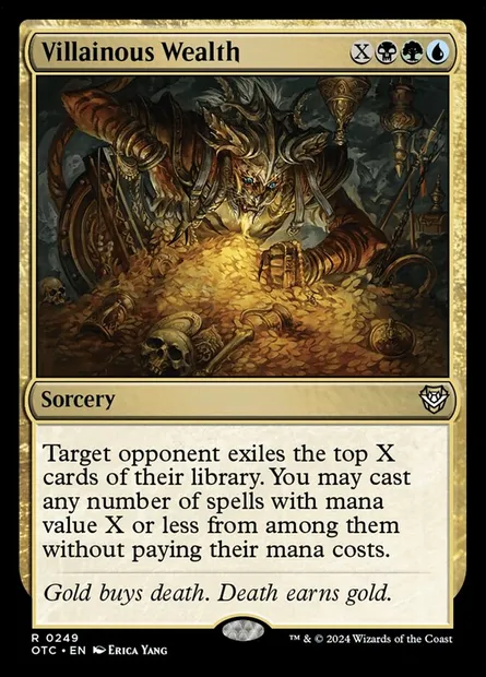 Villainous Wealth, Magic card OTC 249 — Outlaws of Thunder Junction Commander set