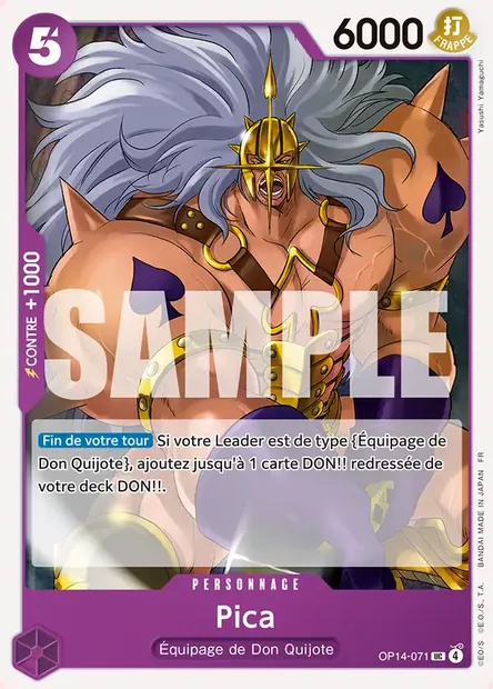 Pica, carte One Piece OP14-071 — extension LES SEPT DE LA MER D'AZUR