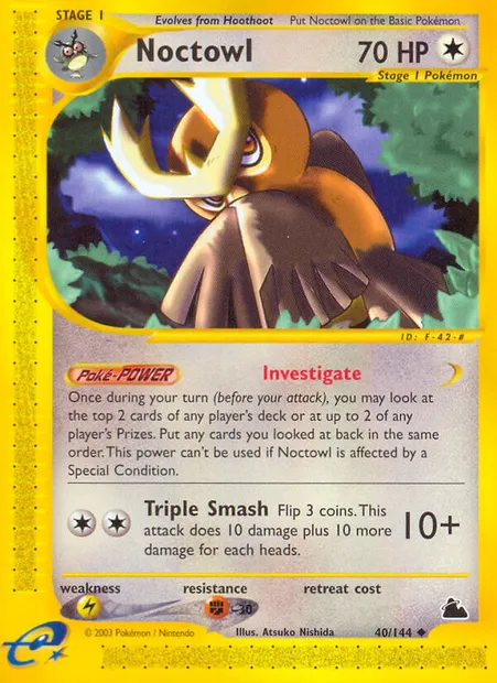 Noarfang, carte Pokémon SK 40 — extension Skyridge