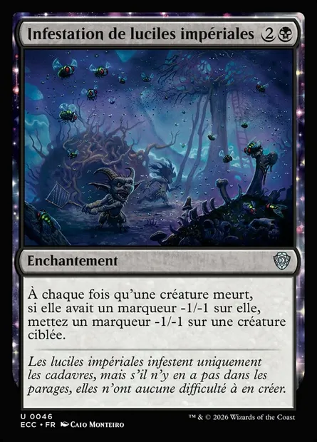 Infestation de luciles impériales, carte Magic ECC 46 — extension Lorwyn Eclipsed Commander