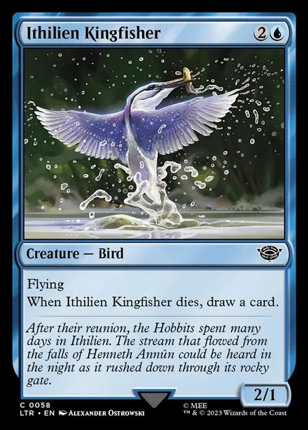Ithilien Kingfisher, Magic card LTR 58 — The Lord of the Rings: Tales of Middle-earth set