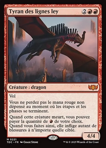 Tyran des lignes ley, carte Magic TDC 221 — extension Tarkir: Dragonstorm Commander