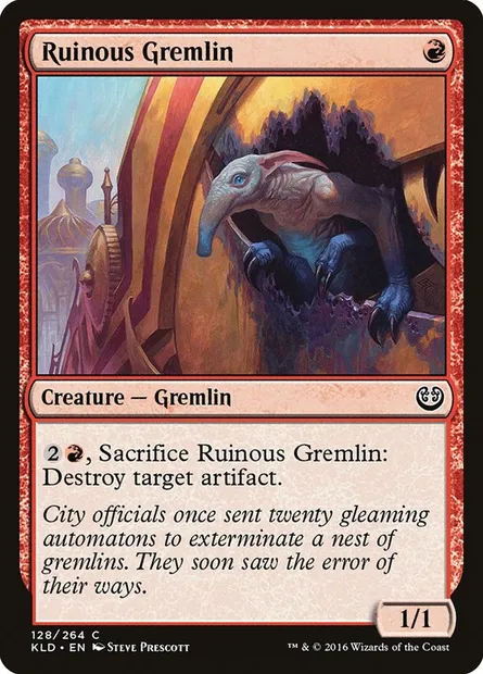 Ruinous Gremlin, Magic card KLD 128 — Kaladesh set