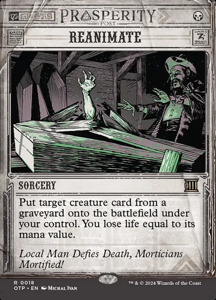 Reanimate, Magic card OTP 18 — Breaking News set