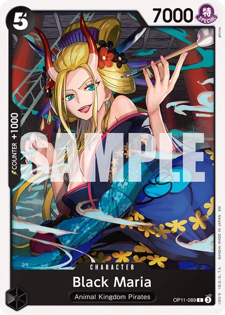 Black Maria, One Piece card OP11-089 — A FIST OF DIVINE SPEED set