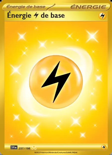 Énergie Lightning de base, carte Pokémon SVI 257 — extension Écarlate et Violet