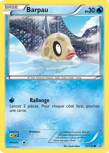 Barpau, carte Pokémon DRX 27 — extension Dragons Éxaltés