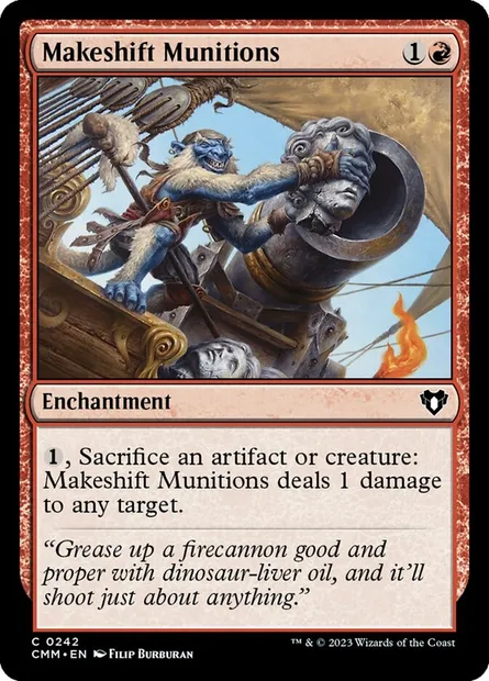Makeshift Munitions, Magic card CMM 242 — Commander Masters set